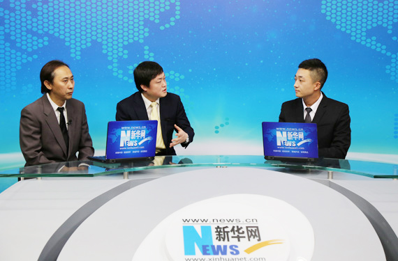 访谈嘉宾与主持人交流