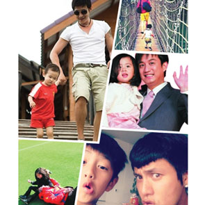 明星奶爸：带儿有型 牵女拉风