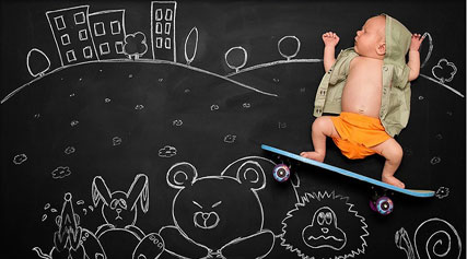 高清组图：宝宝的黑板创意奇幻之旅 组图