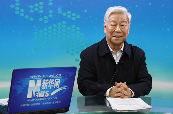 化工技术专家、中国石化科技部原主任乔映宾在访谈现场